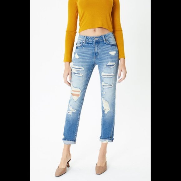 KanCan Denim - KanCan High Rise Patchwork Deni